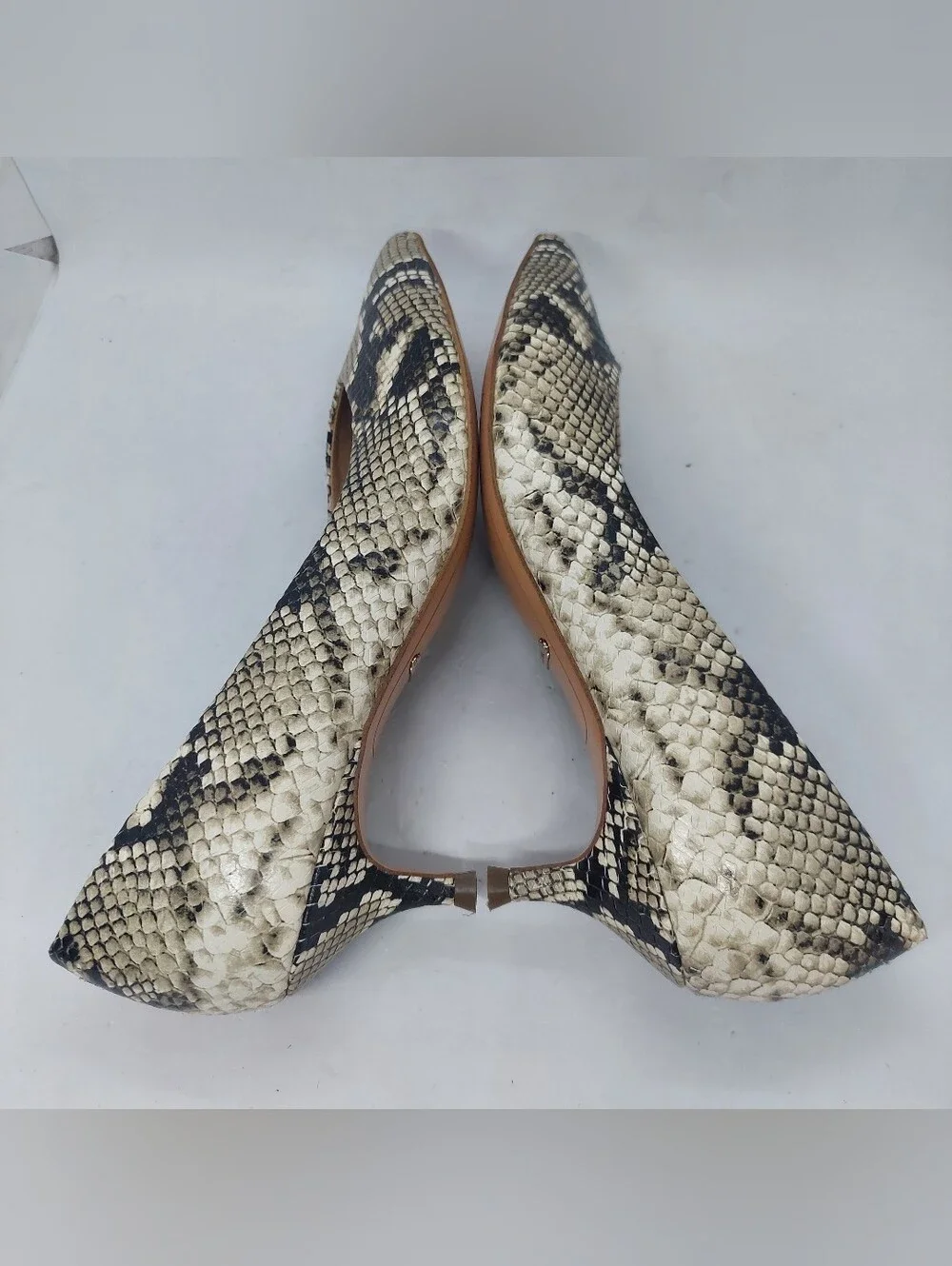 Vionic Josie Snake Pointed Toe Kitten Heel Pumps Casual Shoes Womens Size 8.5
